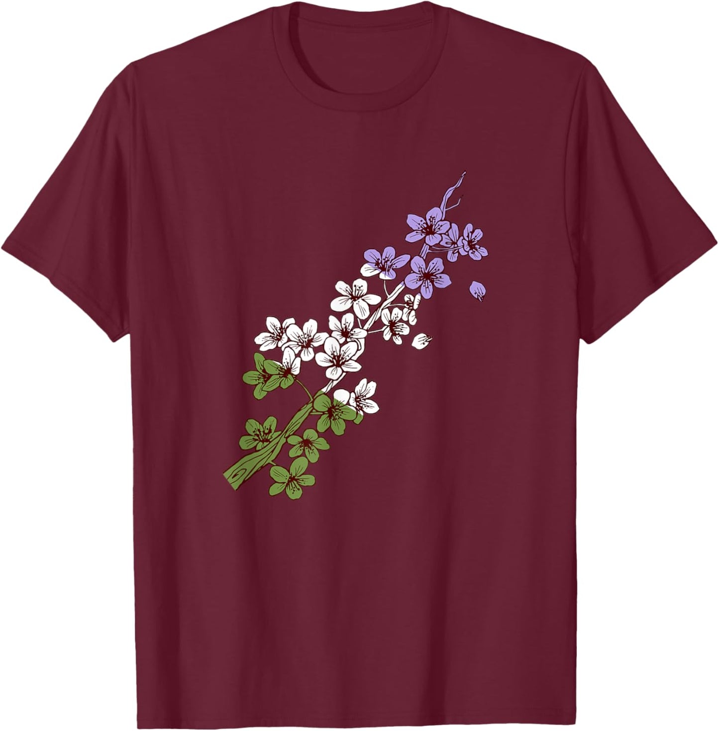 Subtle Genderqueer Pride Flower LGBT Queer Gay Flag T-Shirt - T-Shirt | Maroon