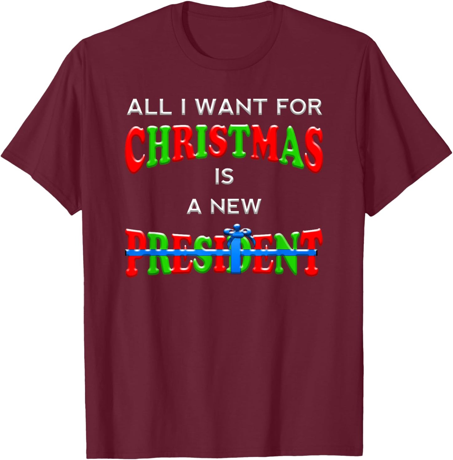 Funny Trump Christmas Anti Biden 2020 Voter Men Women Meme T-Shirt - T-Shirt | Maroon