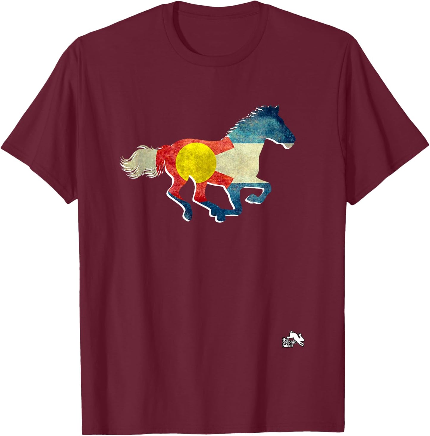 Colorado Horse T-Shirt - T-Shirt | Maroon