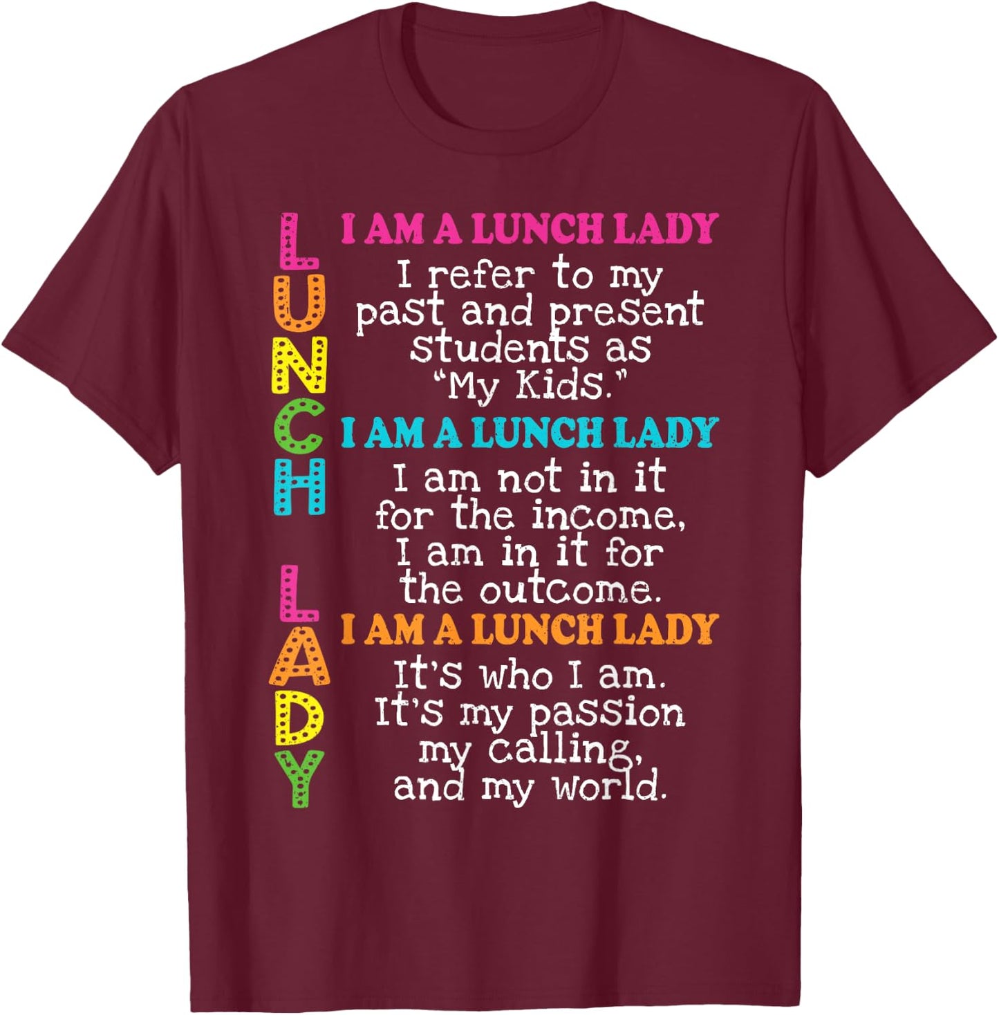 Lunch Hero Squad Lunch Ladies Cafeteria Crew Back To School T-Shirt - T-Shirt | Maroon