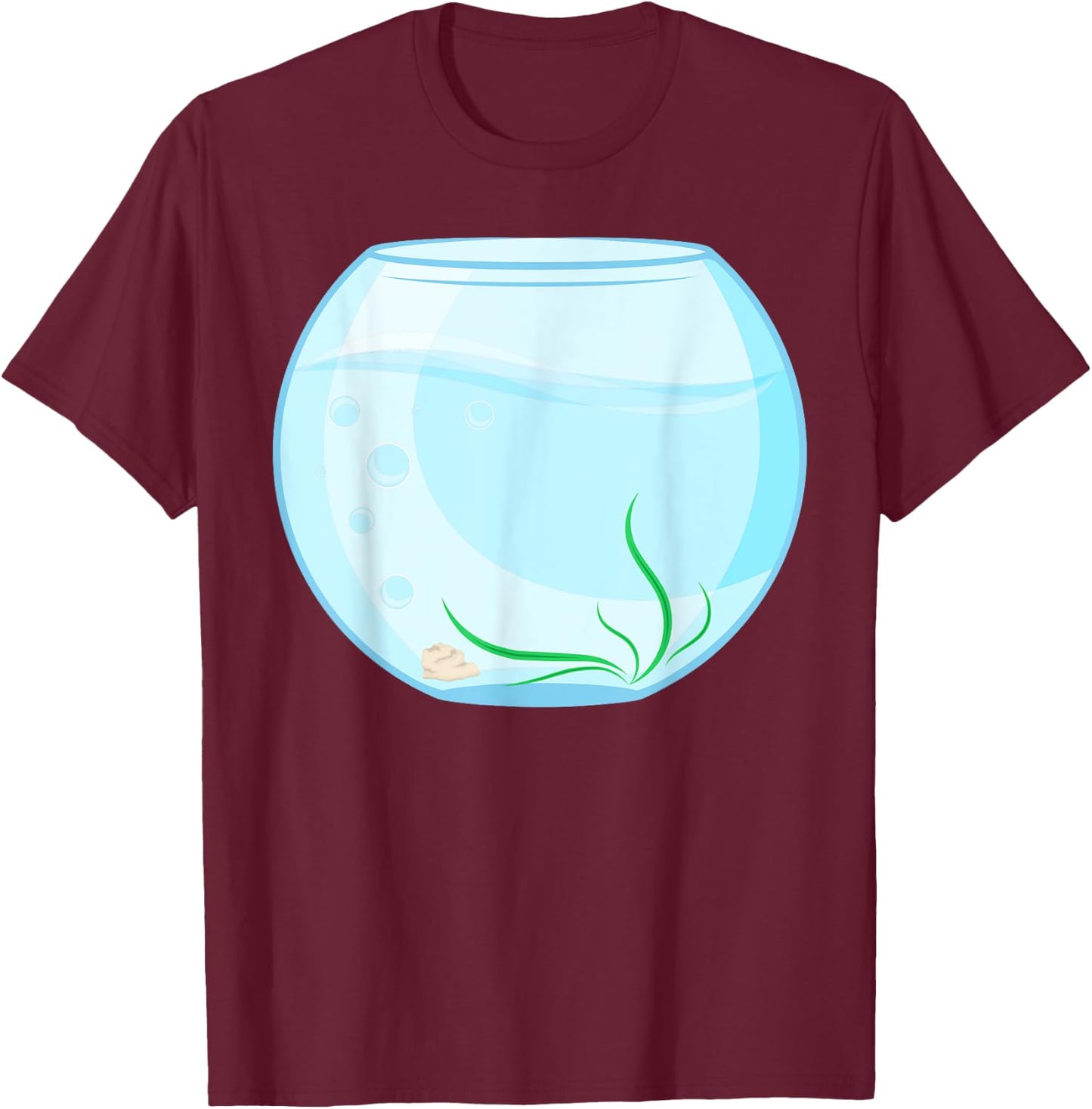 Funny Fish Bowl Costume T-Shirt - T-Shirt | Maroon