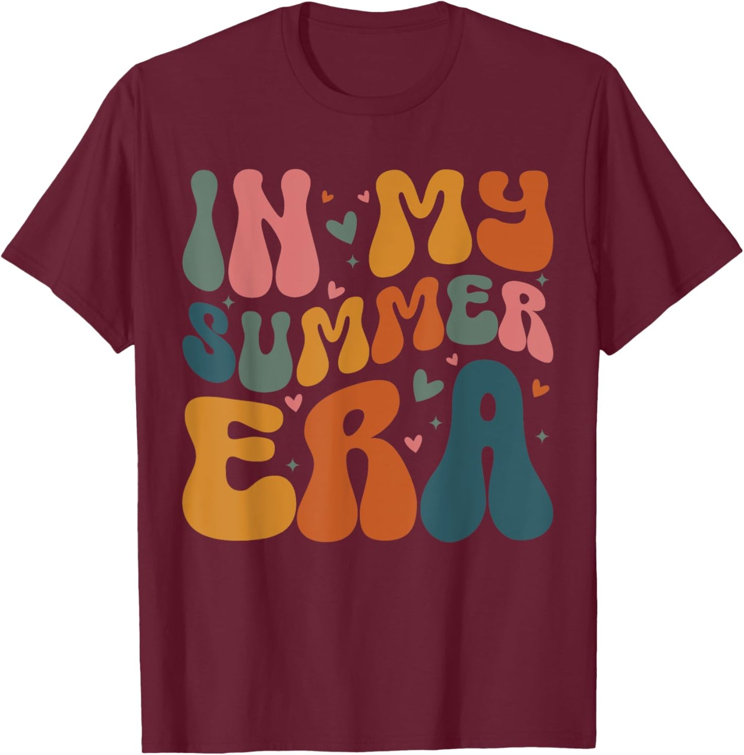 In My Summer Era Happy Last Day of School Teacher Kids T-Shirt - T-Shirt | Maroon