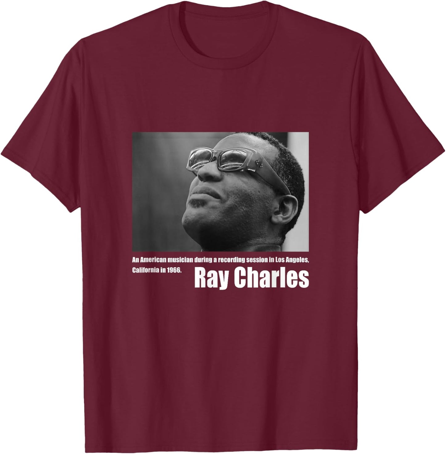 Ray Charles_001 T-Shirt - T-Shirt | Maroon