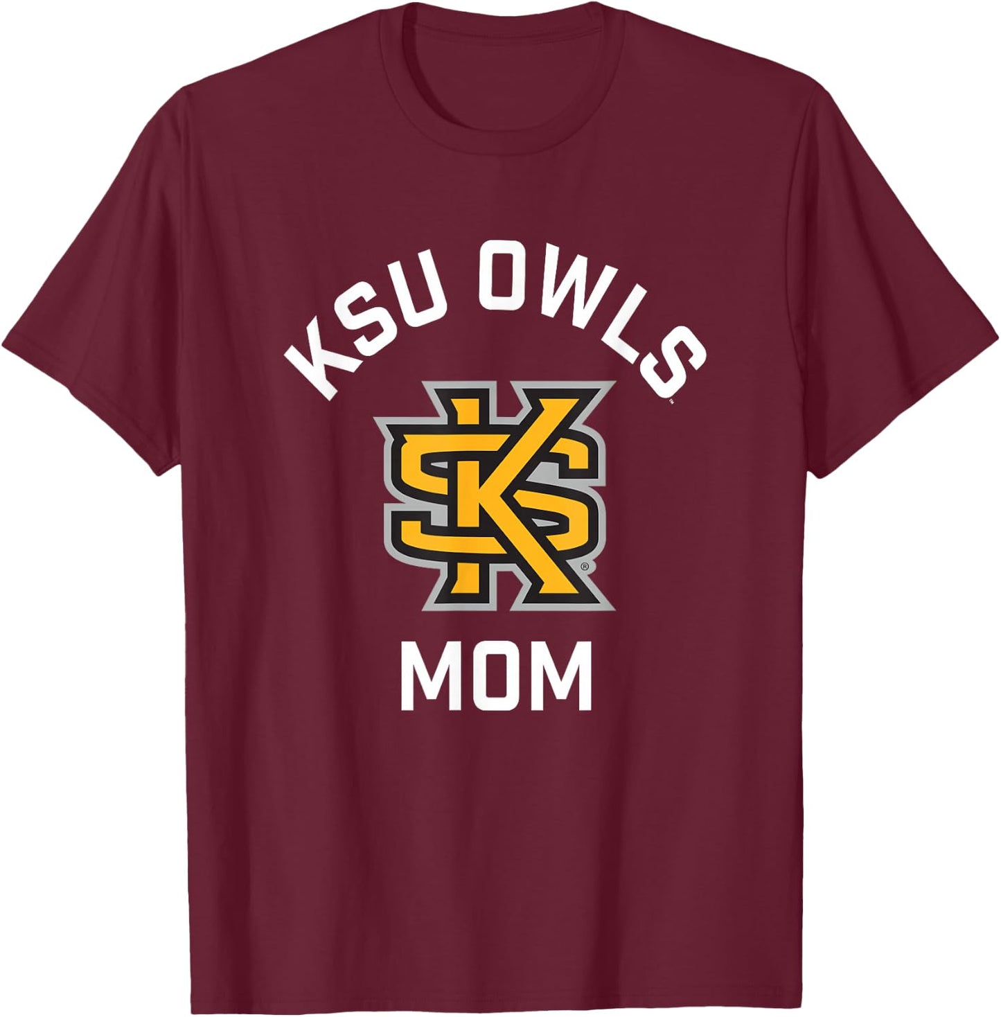 Kennesaw State University Owls Arched Mom T-Shirt - T-Shirt | Maroon