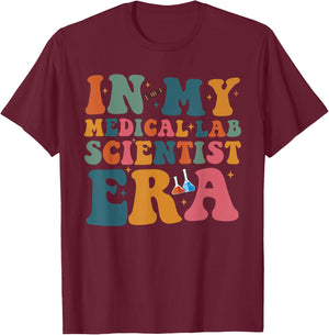 Groovy In My Medical Lab Scientist Era Funny Retro T-Shirt - T-Shirt | Maroon