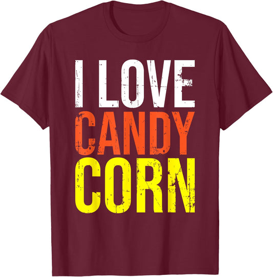 Halloween Candy Corn Funny Costume Men Women Kids Gifts T-Shirt - T-Shirt | Maroon