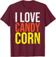 Halloween Candy Corn Funny Costume Men Women Kids Gifts T-Shirt - T-Shirt | Maroon