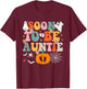 Soon to Be Auntie Halloween Pregnancy Announcement Pumpkin T-Shirt - T-Shirt | Maroon