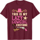 This Is My Lazy Cowgirl Costume Western Cowboy Rodeo T-Shirt - T-Shirt | Maroon