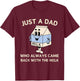 Funny Fathers Day Aesthetic Unhinged Cute Humor and Vintage T-Shirt - T-Shirt | Maroon