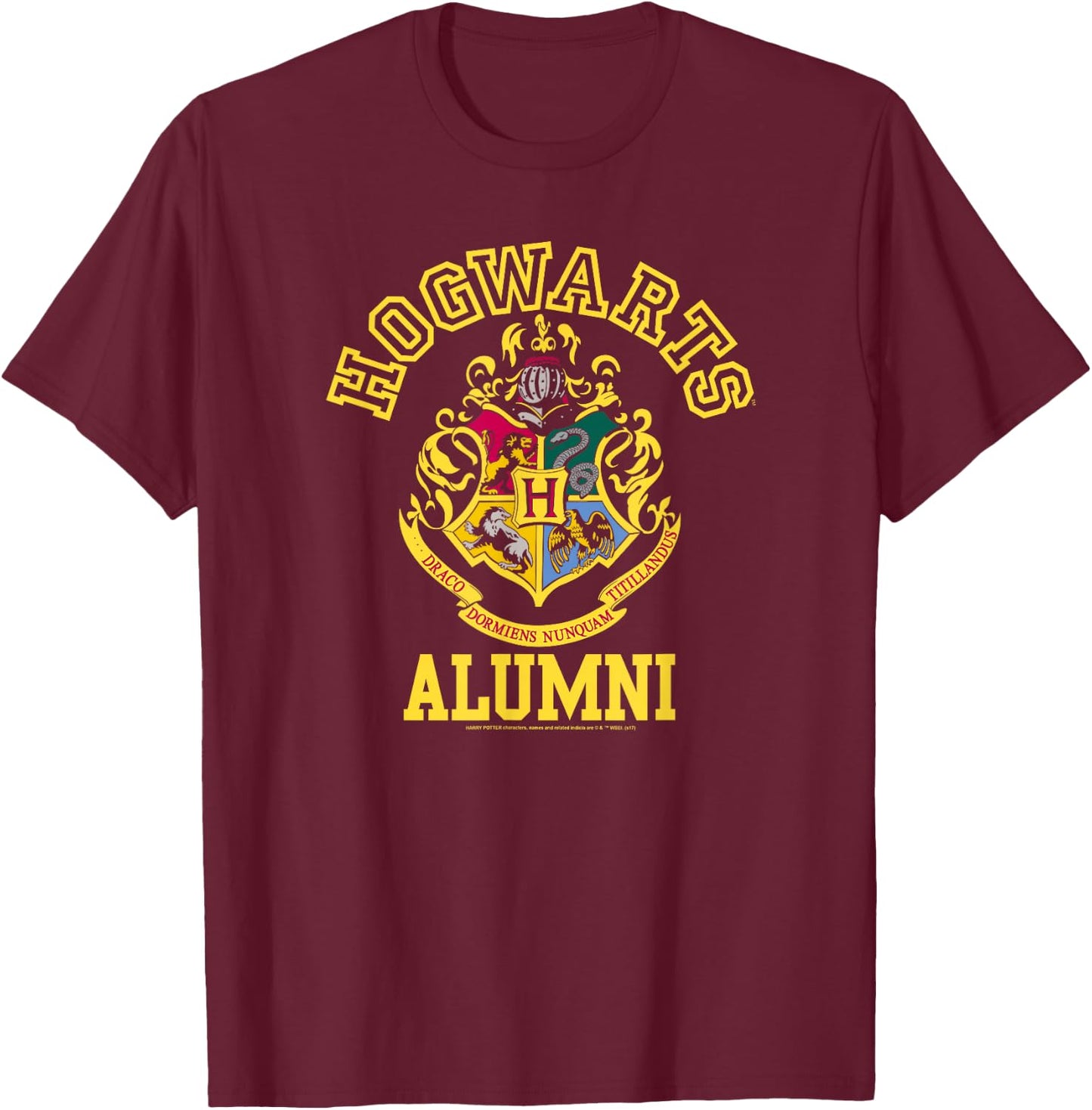 Harry Potter Hogwarts Alumni Crest T-Shirt - T-Shirt | Maroon