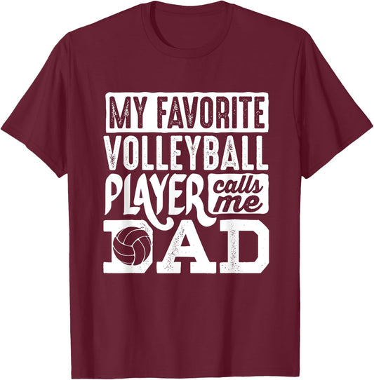 Volleyball Dad Shirt Men Volleyball Lover Volleyball Player T-Shirt - T-Shirt | Maroon