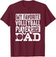 Volleyball Dad Shirt Men Volleyball Lover Volleyball Player T-Shirt - T-Shirt | Maroon