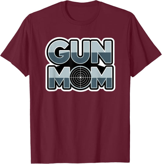 Gun Mom Target Design for Pistol and Rifle Women T-Shirt - T-Shirt | Maroon