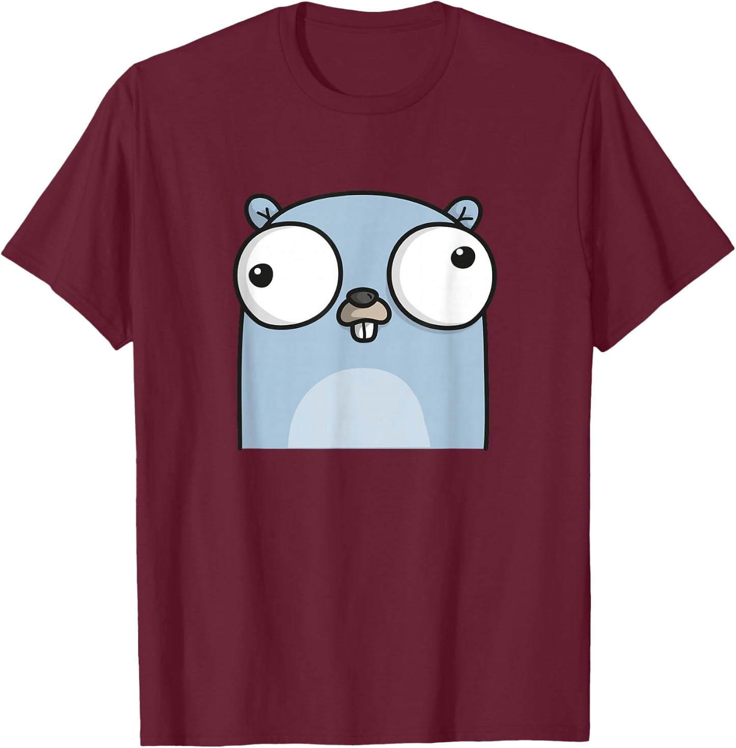 Golang Gopher Programmer T-Shirt - T-Shirt | Maroon