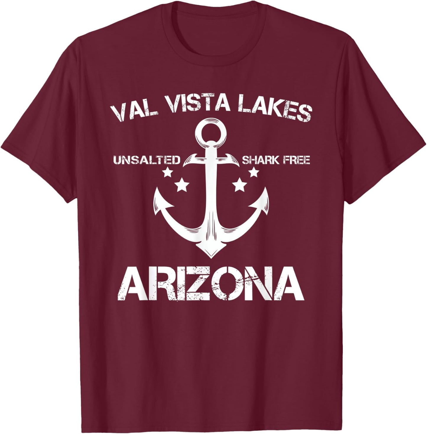 VAL VISTA LAKES ARIZONA Funny Fishing Camping Summer Gift Women Kids T-Shirt - T-Shirt | Maroon