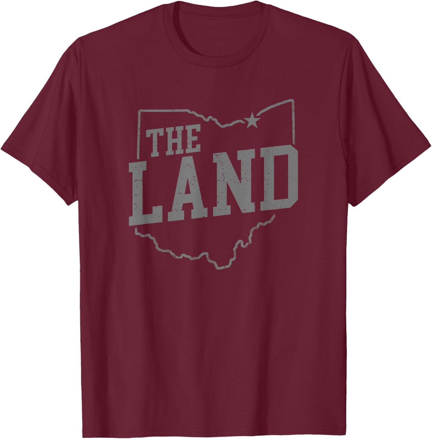 Retro The Land Cleveland Ohio - Classic Throwback Souvenir T-Shirt - T-Shirt | Maroon