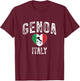 Genoa City In Italy, Flag Of Italy, Italy Map T-Shirt - T-Shirt | Maroon