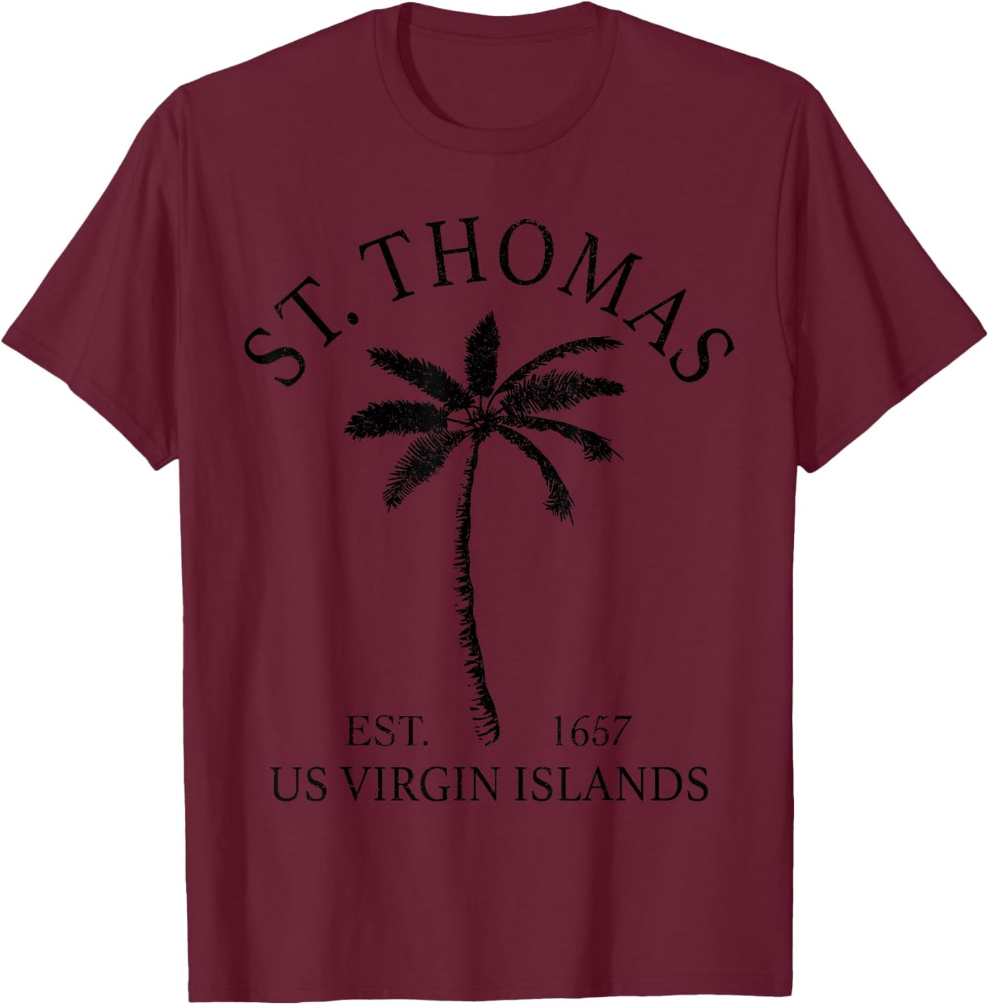 St. Thomas US Virgin Islands USVI Pride Souvenir T-Shirt - T-Shirt | Maroon