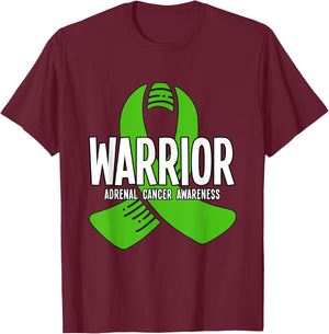 Warrior Adrenal Cancer Awareness T-Shirt - T-Shirt | Maroon