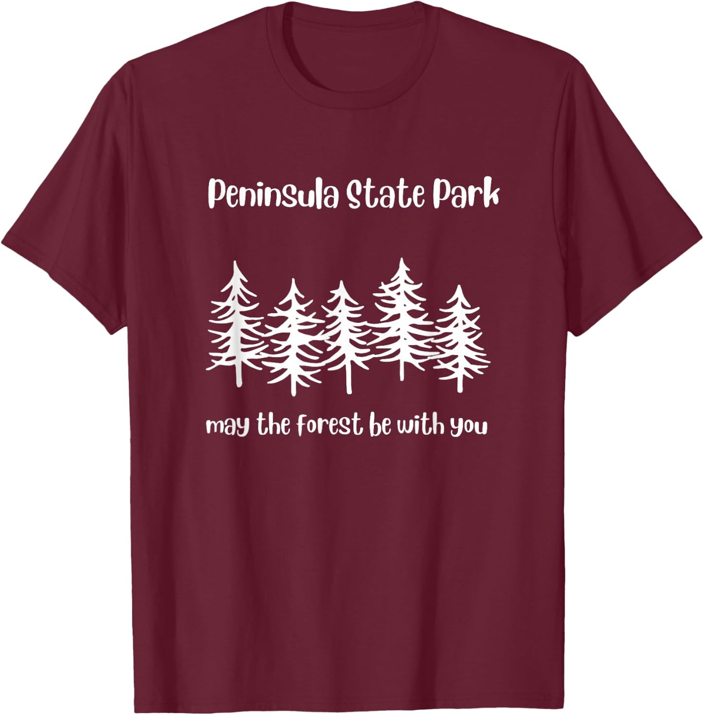 Wisconsin Peninsula State Park T-Shirt - T-Shirt | Maroon