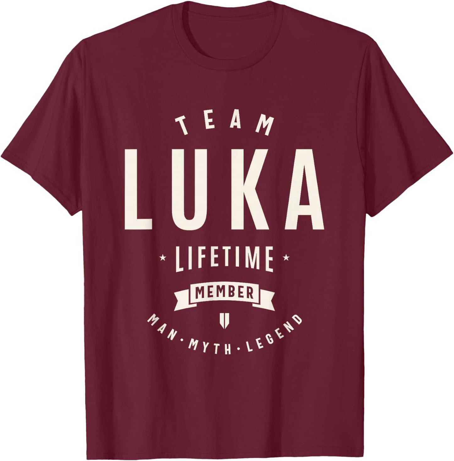 Team Luka Lifetime Member Funny Name Luka T-Shirt - T-Shirt | Maroon