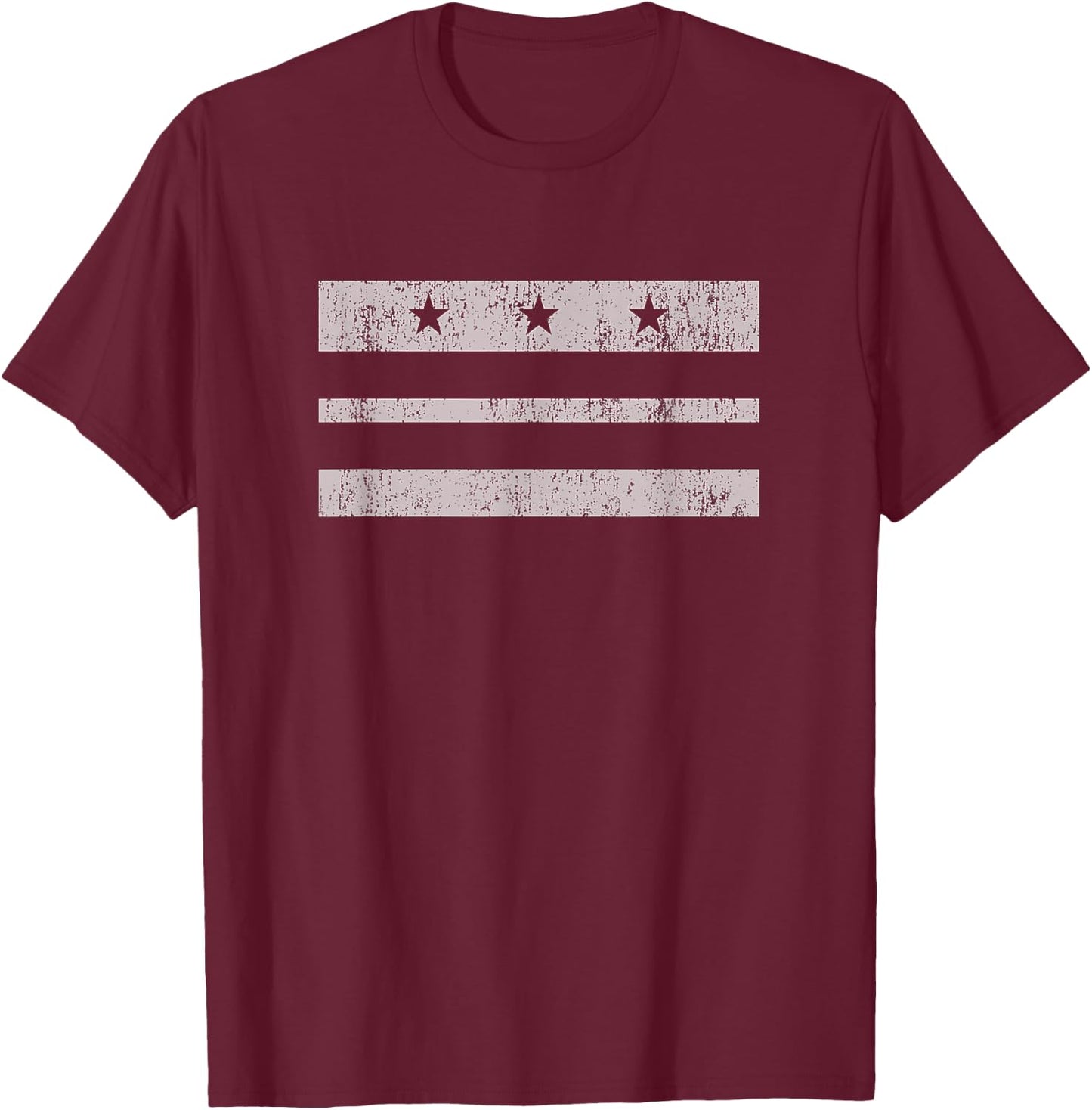 Vintage Washington DC Flag Retro District of Columbia T-Shirt - T-Shirt | Maroon