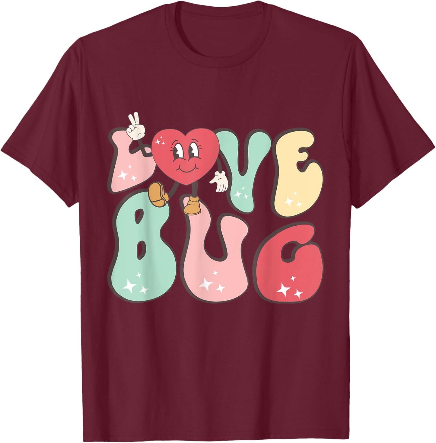 Cute LoveBug Adorable Bug Design T-Shirt - T-Shirt | Maroon