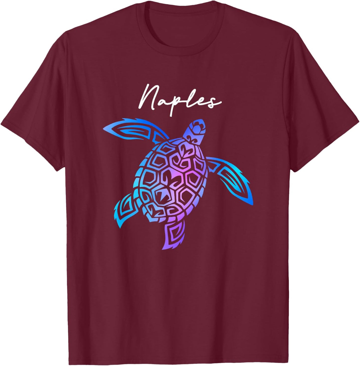 Naples Florida Sea Turtle Vacation Souvenir Boys Girls T-Shirt - T-Shirt | Maroon