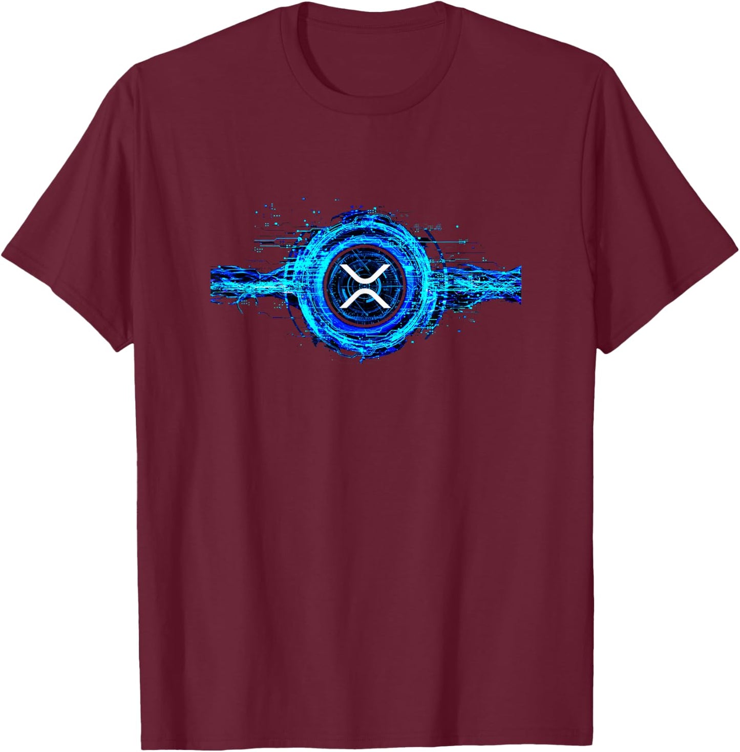 Ripple XRP Shirt New Logo Magic Crypto Currency Digital Coin T-Shirt - T-Shirt | Maroon