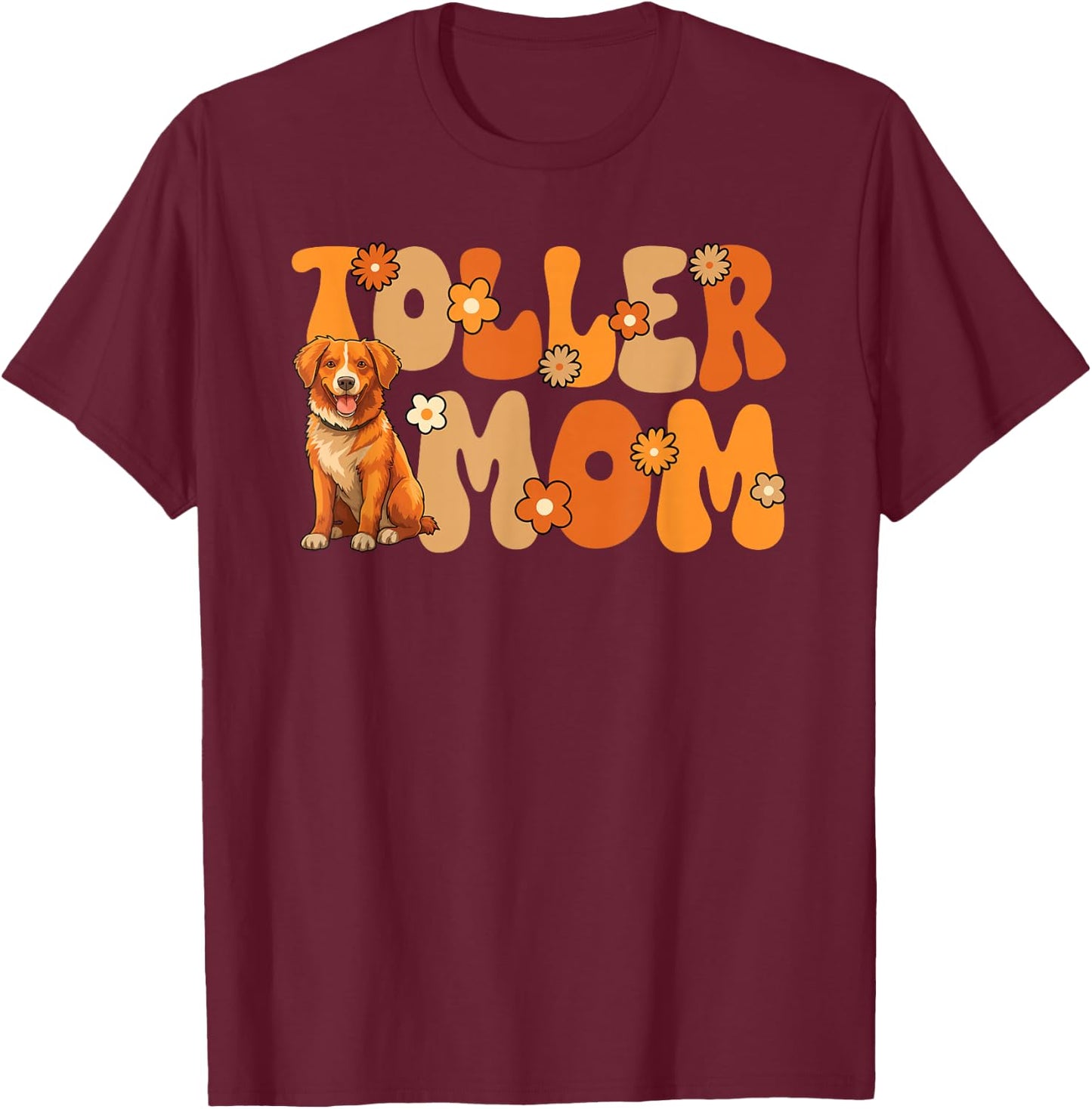 Nova Scotia Duck Tolling Retriever World's Best Toller Mom T-Shirt - T-Shirt | Maroon