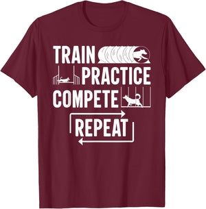 Canine Dog Agility T-Shirt - T-Shirt | Maroon