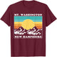 Mount Washington NH Vintage Sunset, Mt Washington T-Shirt - T-Shirt | Maroon