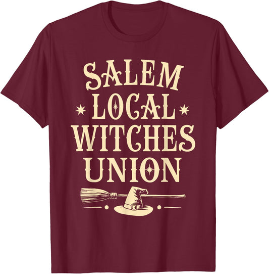 Salem Local Witches Union 1692 Witch Halloween T-Shirt - T-Shirt | Maroon