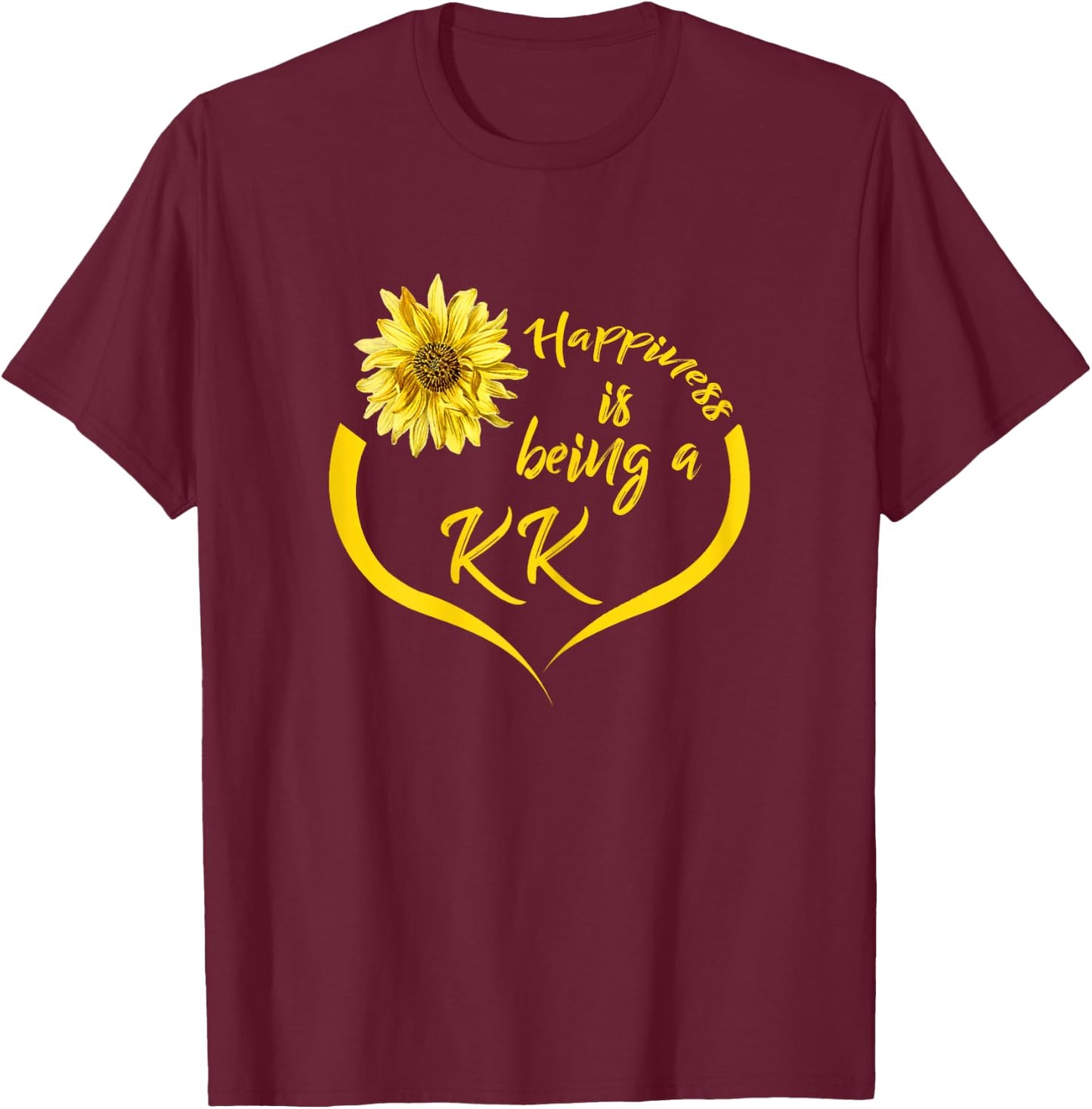 KK Gift: Happiness Is Being A KK T-Shirt - T-Shirt | Maroon