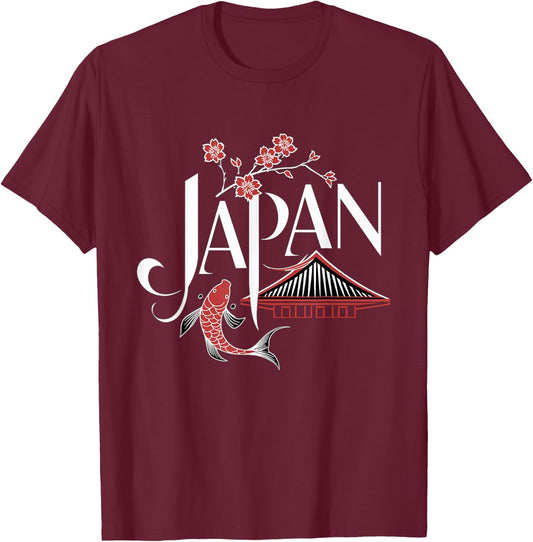 Japanese Culture Lover Travel to Japan T-Shirt - T-Shirt | Maroon