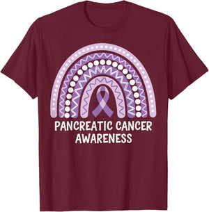 Pancreatic Cancer Awareness T-Shirt - T-Shirt | Maroon