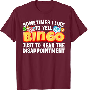 Cool Bingo Design Women Bingo Gambling Bingo Player T-Shirt - T-Shirt | Maroon