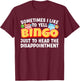 Cool Bingo Design Women Bingo Gambling Bingo Player T-Shirt - T-Shirt | Maroon