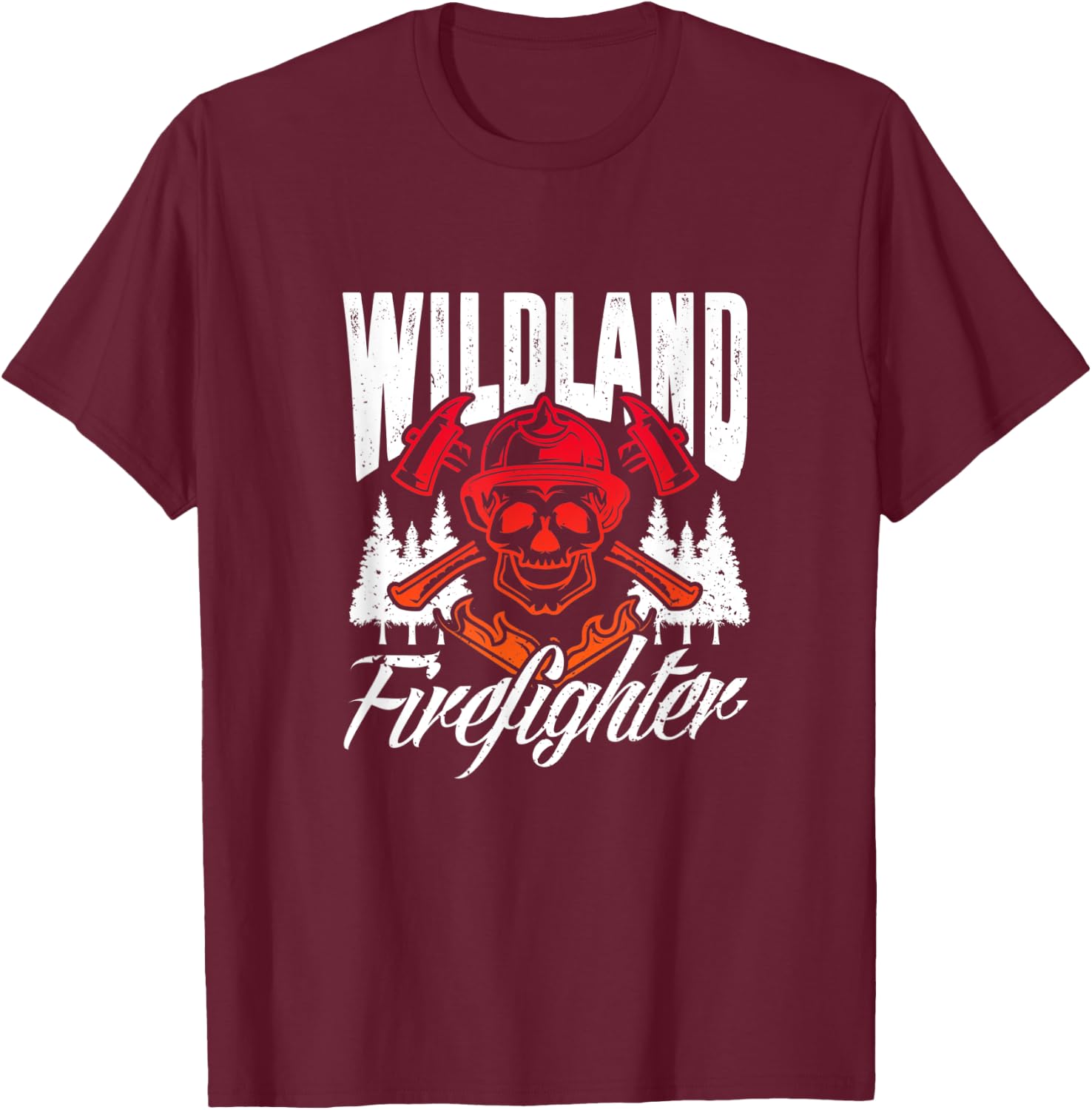 Wildland firefighter T-Shirt - T-Shirt | Maroon