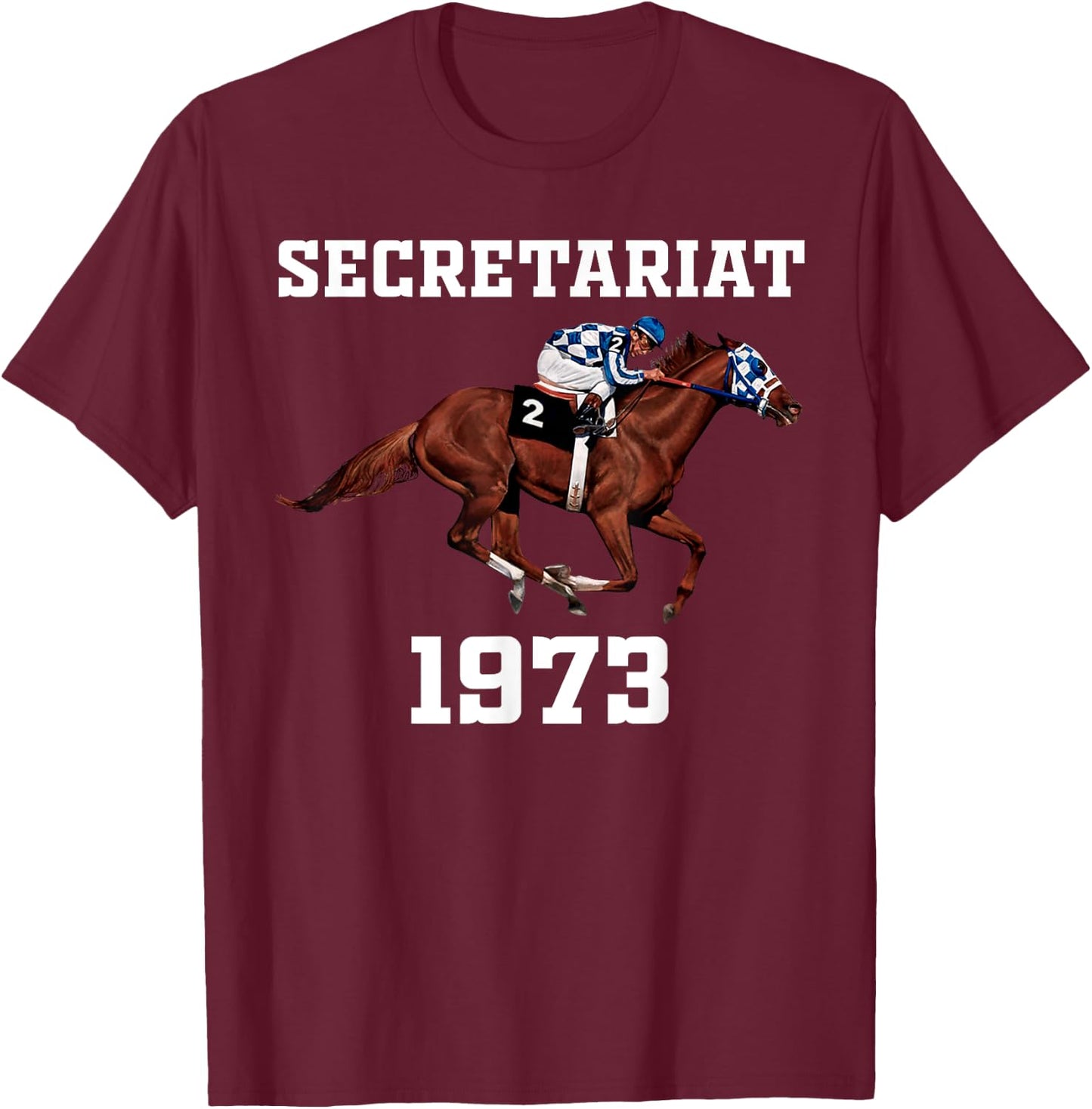 Secretariat 1973 horse racing T-Shirt - T-Shirt | Maroon