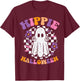 Hippie Halloween Ghost Peace Retro Costume Women Kids Men T-Shirt - T-Shirt | Maroon