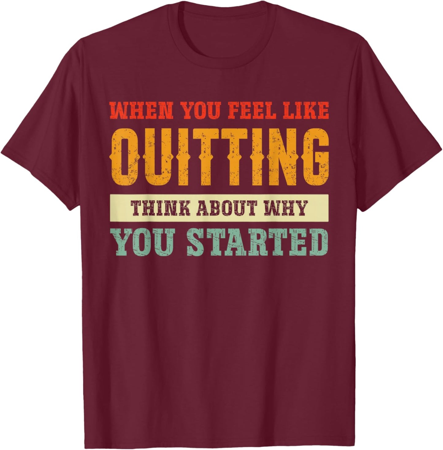 Gym Motivation Workout Fitness Inspirational T-Shirt - T-Shirt | Maroon