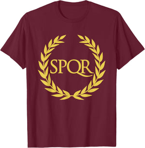 Ancient Rome SPQR T-Shirt - T-Shirt | Maroon