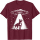 American Pit Bull Terrier Mom Dad Dog - Funny Alien UFO T-Shirt - T-Shirt | Maroon