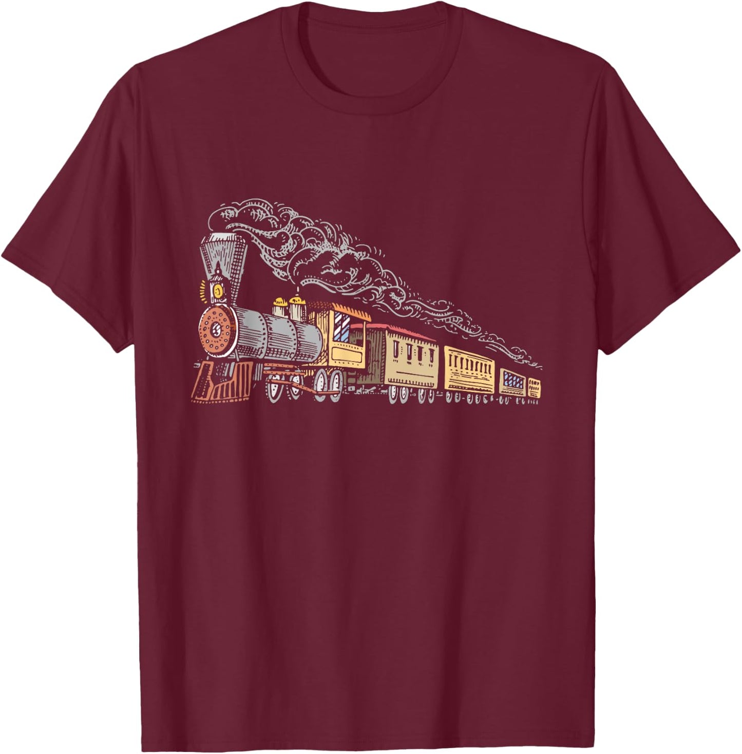 Steam Engine - Model Train Lover Railwayman Driver Railroad T-Shirt - T-Shirt | Maroon