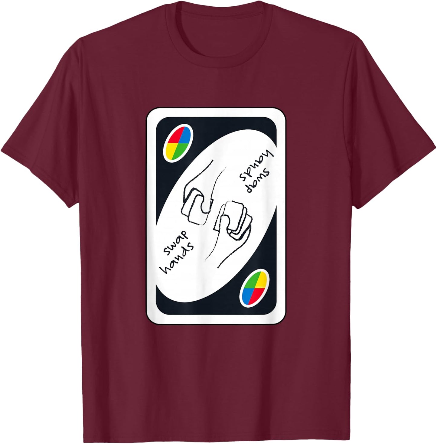 UNO - Swap Hands T-Shirt - T-Shirt | Maroon