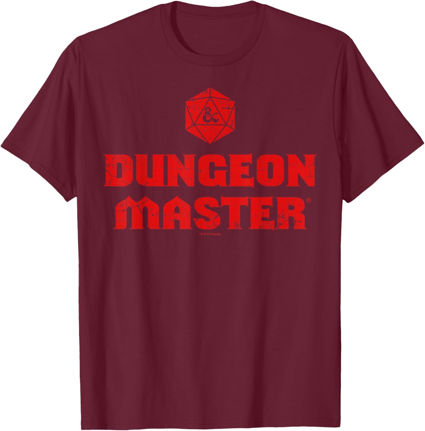 Dungeons & Dragons Dungeon Master Logo T-Shirt - T-Shirt | Maroon