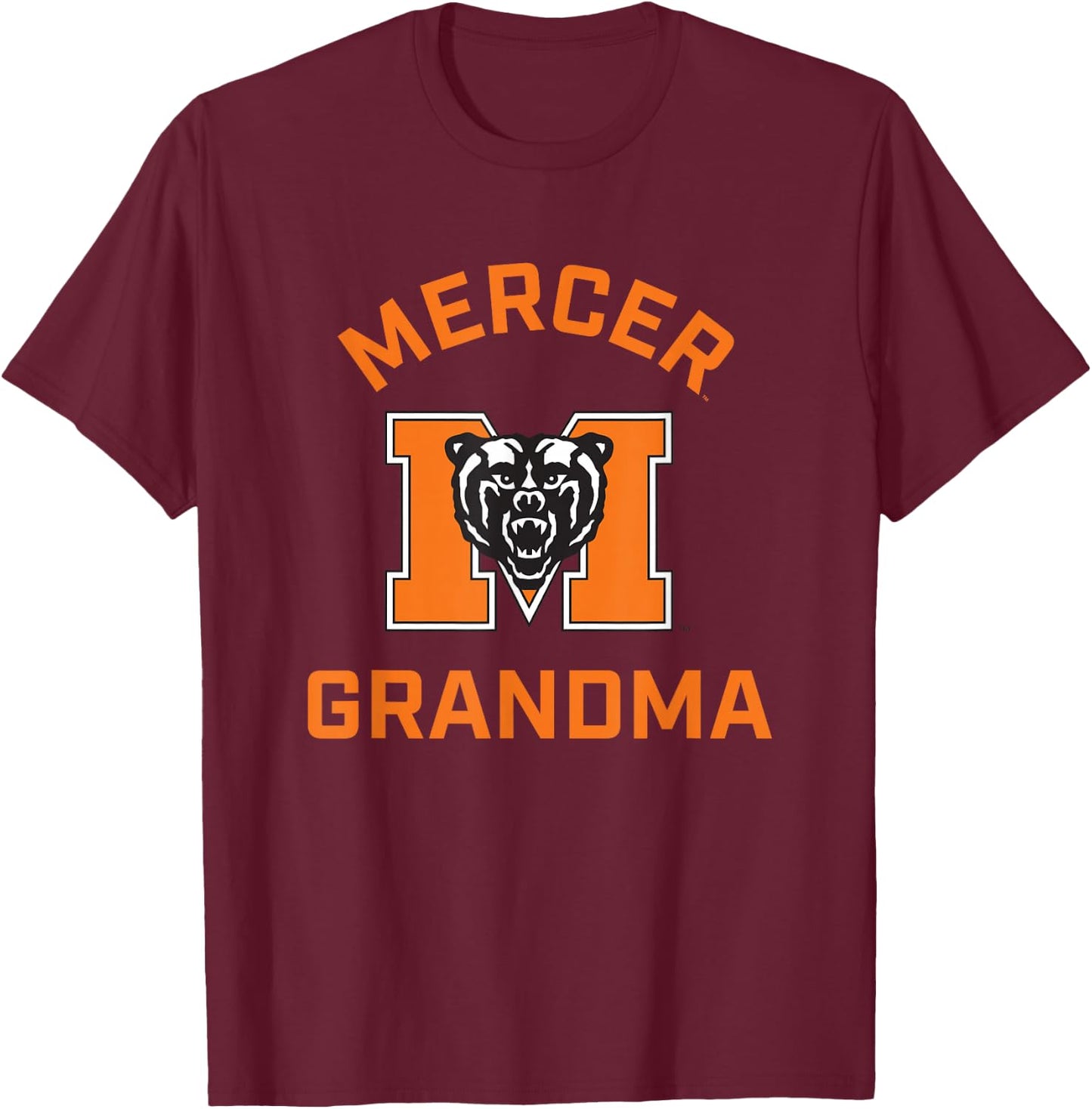 Mercer University Bears Arched Grandma T-Shirt - T-Shirt | Maroon