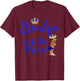 Grandpa Of The Birthday Prince Boy Bday Party Idea T-Shirt - T-Shirt | Maroon